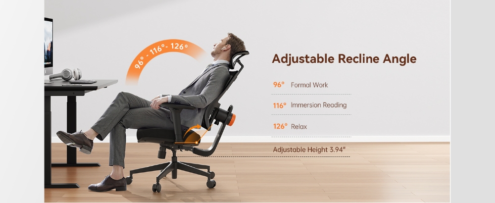 NEWTRAL MAGICH003 ergonomikus szék levehető munkaállomás asztallappal (továbbfejlesztett), automatikusan követő háttámla, adaptív alsó háttámla, állítható fejtámla ülésmélység, 3D kartámasz, 3 pozíció rögzítése