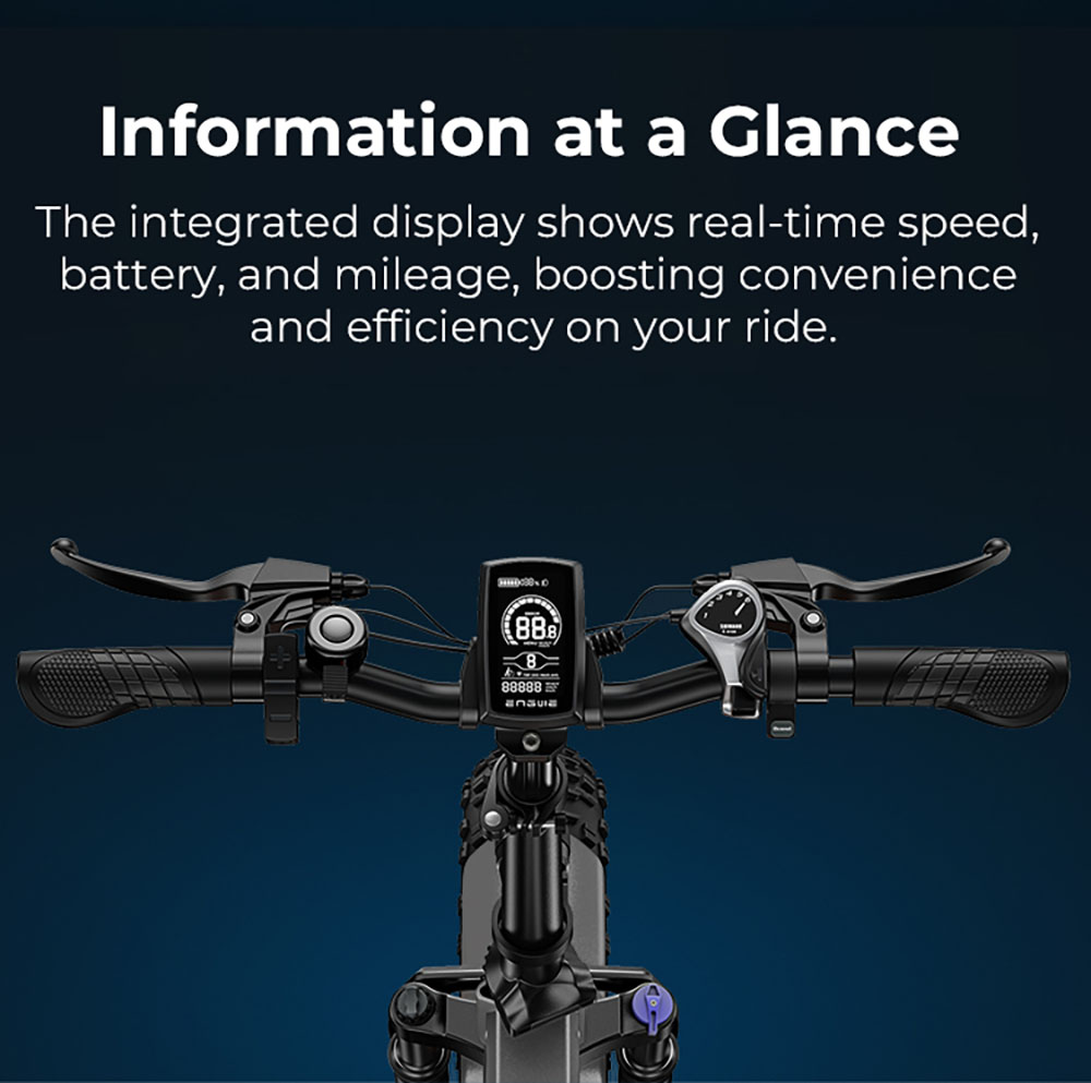 ENGWE EP-2 Boost Folding Electric Bike, 250W Motor, 48V 13Ah Battery, 20*4.0 inch Fat Tires, 25km/h Max Speed, 120km Range, Front & Rear Mechanical Disc Brake, Torque Sensor, Front Suspension, Shimano 7-speed - Black