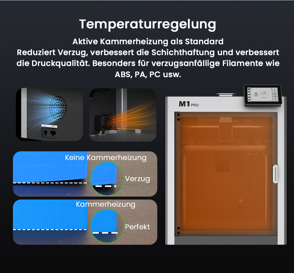 Artillery M1 Pro 3D Drucker, 600 mm/s Hochgeschwindigkeit, automatische Nivellierung, intelligente Temperatur-/Smart-Loop-Steuerung, monolithischer Aluminiumgussrahmen, WLAN, 260*260*260mm