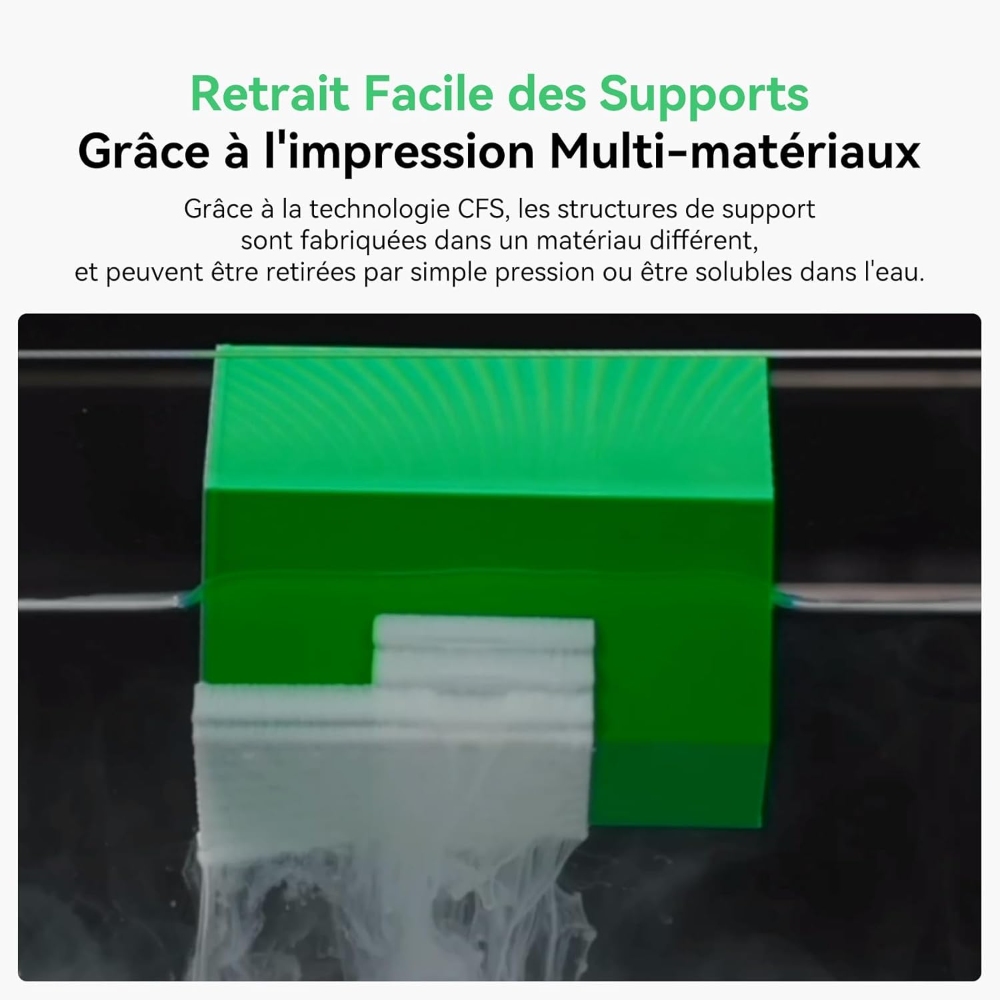 Creality Hi Combo Imprimante 3D, système multi-matériaux CFS, 500 mm/s, caméra de surveillance, jusqu'à 16 couleurs