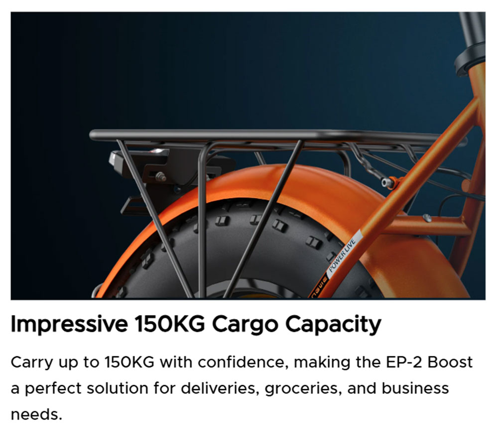 ENGWE EP-2 Boost Folding Electric Bike, 250W Motor, 48V 13Ah Battery, 20*4.0 inch Fat Tires, 25km/h Max Speed, 120km Range, Front & Rear Mechanical Disc Brake, Torque Sensor, Front Suspension, Shimano 7-speed - Black