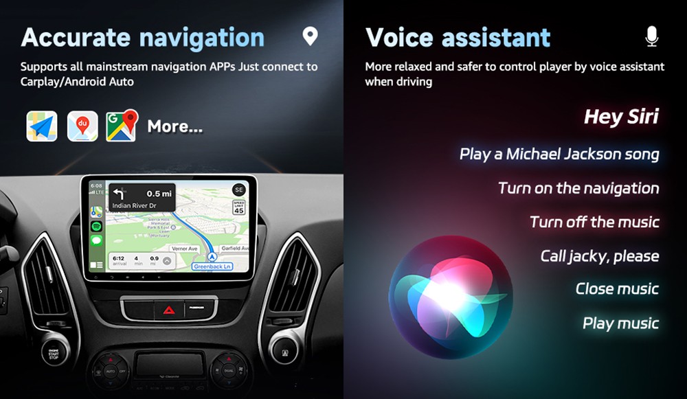 AB038 Wireless CarPlay Android Auto Box, Car Multimedia System with Mirror Link, Plug & Play USB Adapter, Dual WiFi 2.4G/5G, Bluetooth 5.0, Supports TF Card & Online Videos