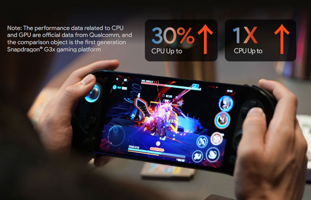 AYANEO Pocket EVO Android 13 Handheld Game Console, 7 inch 1080P OLED 165Hz Screen, Qualcomm Snapdragon G3x Gen 2 Gaming Platform, 12GB LPDDR5X RAM 256GB UFS 4.0 Storage, RGB Hall Joystick & Linear Hall Trigger, 8600mAh Battery - White