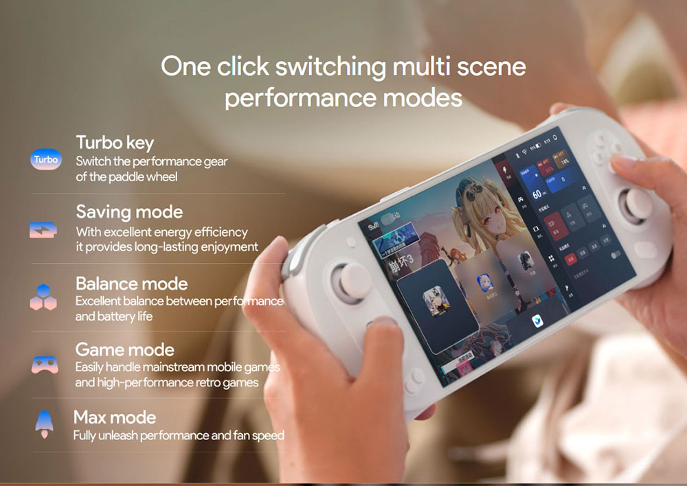 AYANEO Pocket EVO Android 13 Handheld Game Console, 7 inch 1080P OLED 165Hz Screen, Qualcomm Snapdragon G3x Gen 2 Gaming Platform, 12GB LPDDR5X RAM 256GB UFS 4.0 Storage, RGB Hall Joystick & Linear Hall Trigger, 8600mAh Battery - White