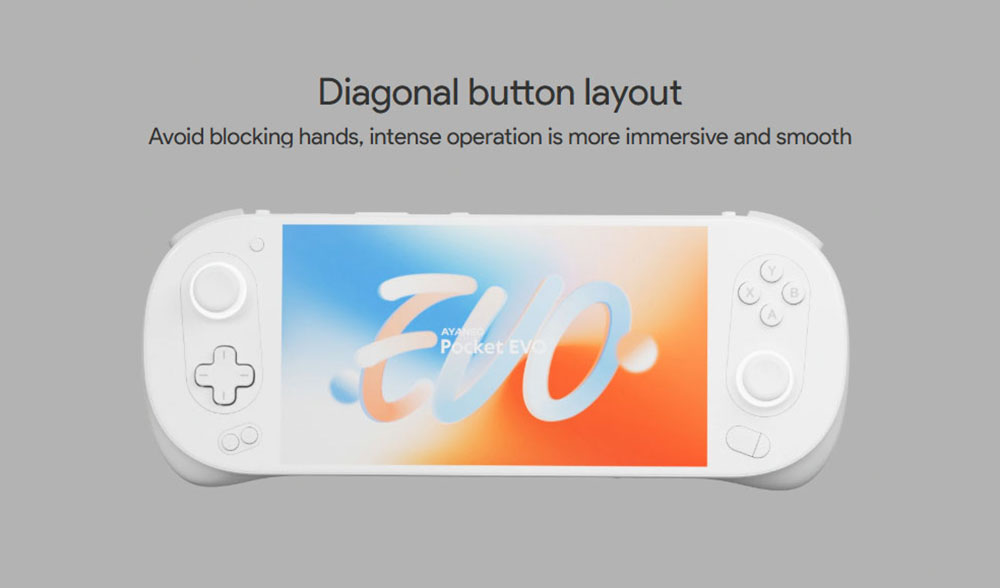 AYANEO Pocket EVO Android 13 Handheld Game Console, 7 inch 1080P OLED 165Hz Screen, Qualcomm Snapdragon G3x Gen 2 Gaming Platform, 12GB LPDDR5X RAM 256GB UFS 4.0 Storage, RGB Hall Joystick & Linear Hall Trigger, 8600mAh Battery - White