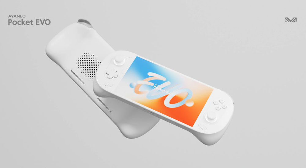 AYANEO Pocket EVO Android 13 Handheld Game Console, 7 inch 1080P OLED 165Hz Screen, Qualcomm Snapdragon G3x Gen 2 Gaming Platform, 12GB LPDDR5X RAM 256GB UFS 4.0 Storage, RGB Hall Joystick & Linear Hall Trigger, 8600mAh Battery - White