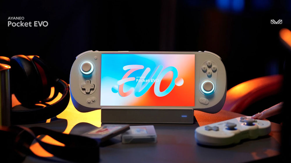 AYANEO Pocket EVO Android 13 Handheld Game Console, 7 inch 1080P OLED 165Hz Screen, Qualcomm Snapdragon G3x Gen 2 Gaming Platform, 12GB LPDDR5X RAM 256GB UFS 4.0 Storage, RGB Hall Joystick & Linear Hall Trigger, 8600mAh Battery - White