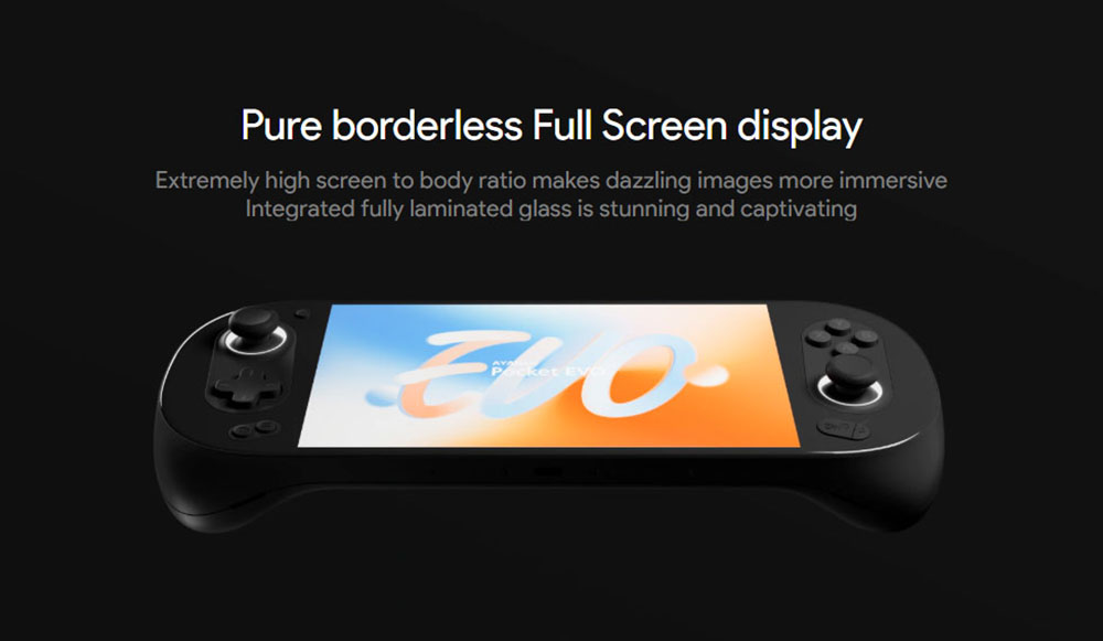 AYANEO Pocket EVO Android 13 Handheld Game Console, 7 inch 1080P OLED 165Hz Screen, Qualcomm Snapdragon G3x Gen 2 Gaming Platform, 12GB LPDDR5X RAM 256GB UFS 4.0 Storage, RGB Hall Joystick & Linear Hall Trigger, 8600mAh Battery - White