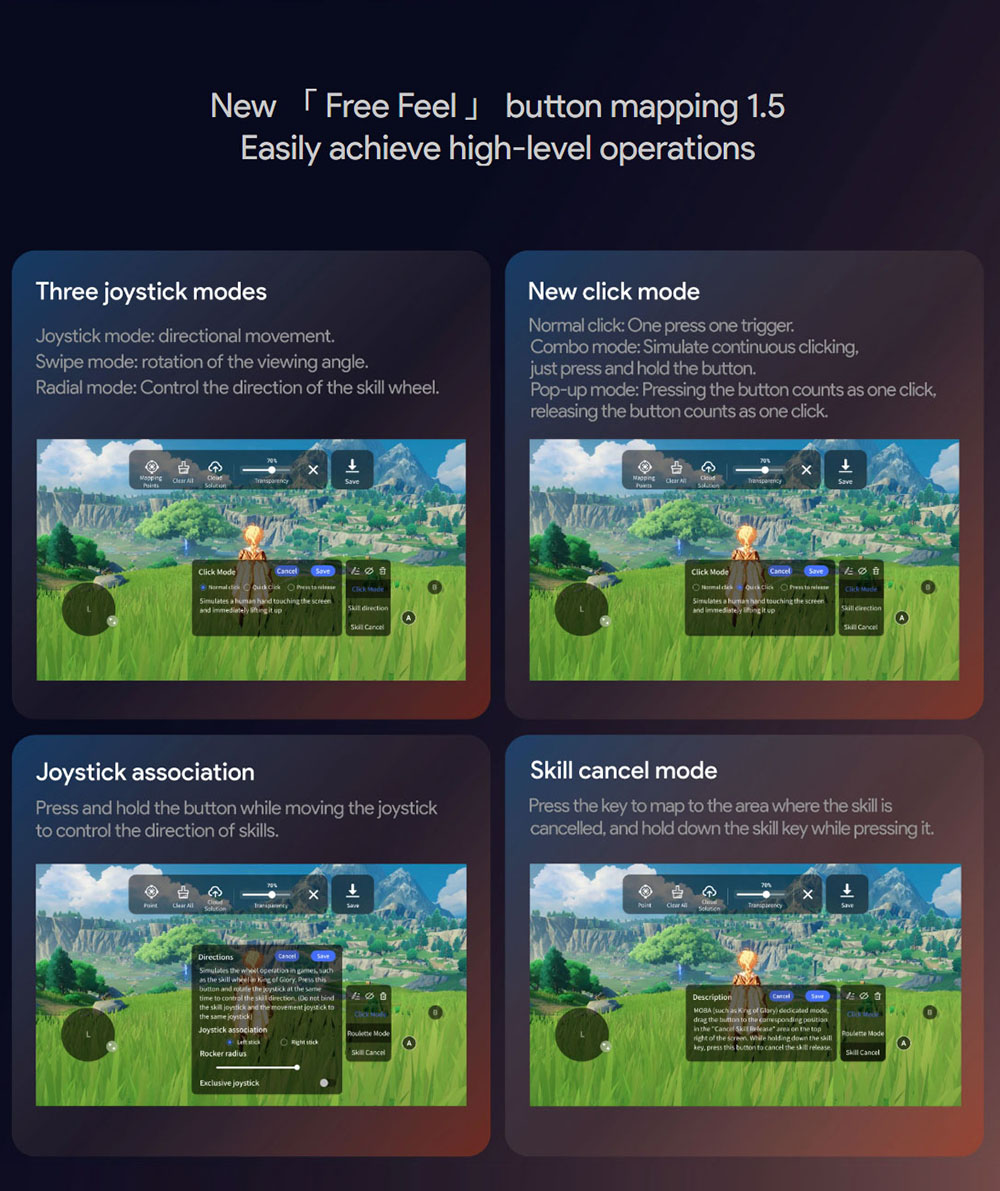 AYANEO Pocket EVO Android 13 Handheld Game Console, 7 inch 1080P OLED 165Hz Screen, Qualcomm Snapdragon G3x Gen 2 Gaming Platform, 16GB LPDDR5X RAM 1TB UFS 4.0 Storage, RGB Hall Joystick & Linear Hall Trigger, 8600mAh Battery - Black
