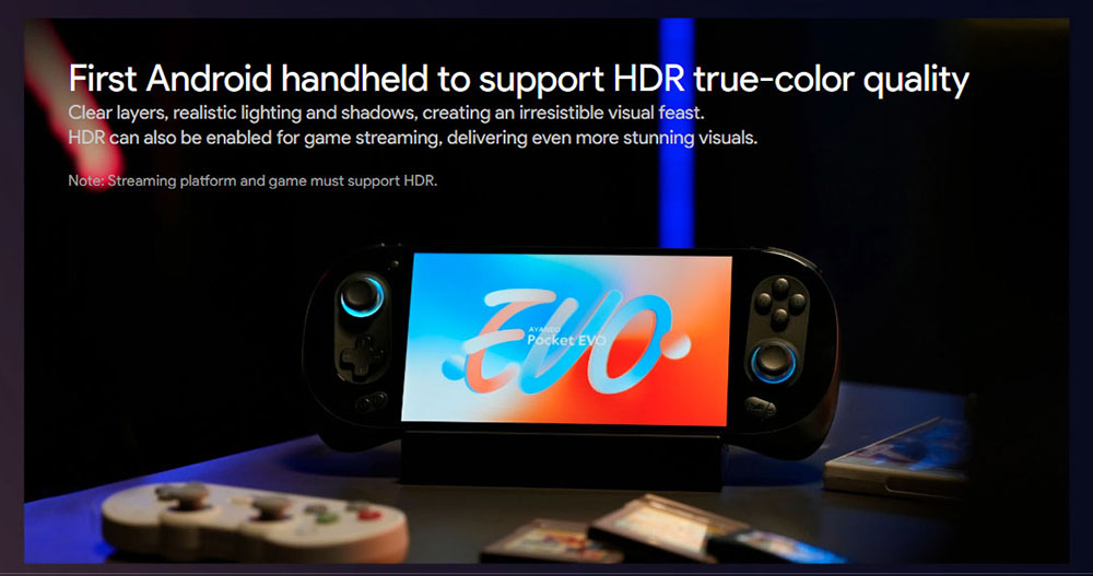 AYANEO Pocket EVO Android 13 Handheld Game Console, 7 inch 1080P OLED 165Hz Screen, Qualcomm Snapdragon G3x Gen 2 Gaming Platform, 24GB LPDDR5X RAM 1TB UFS 4.0 Storage, RGB Hall Joystick & Linear Hall Trigger, 8600mAh Battery - Retro Color