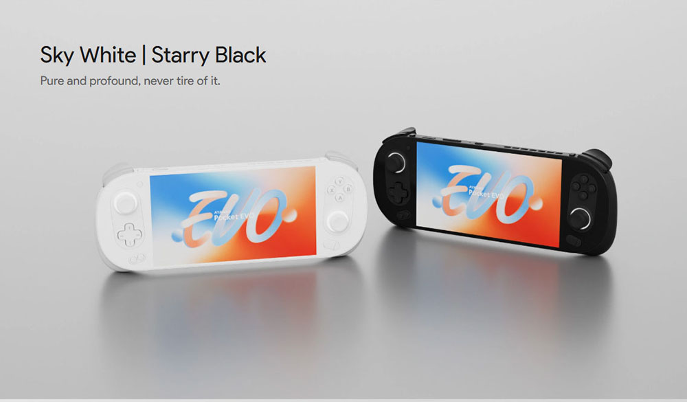 AYANEO Pocket EVO Android 13 Handheld Game Console, 7 inch 1080P OLED 165Hz Screen, Qualcomm Snapdragon G3x Gen 2 Gaming Platform, 8GB LPDDR5X RAM 128GB UFS 3.1 Storage, RGB Hall Joystick & Linear Hall Trigger, 8600mAh Battery - Black