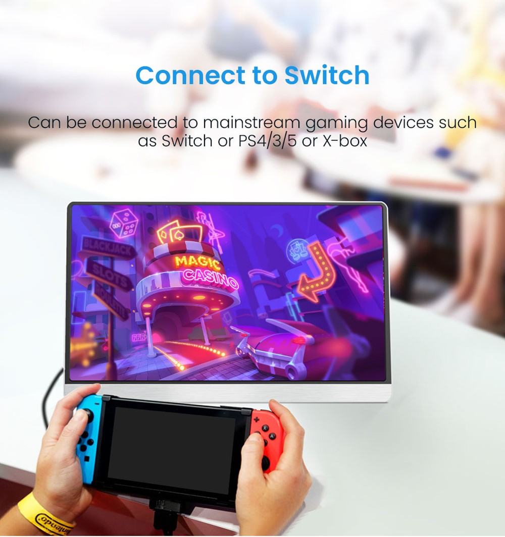 AOSIMAN 161FIJ 16.1 inch Portable Screen, 1920*1080 IPS Screen, 60Hz Refresh Rate, 100% sRGB, 1000:1 Contrast, 178° Viewing Angle