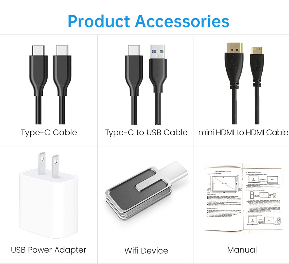 AOSIMAN 161FIJ 16.1 inch Portable Screen, 1920*1080 IPS Screen, 60Hz Refresh Rate, 100% sRGB, 1000:1 Contrast, 178° Viewing Angle
