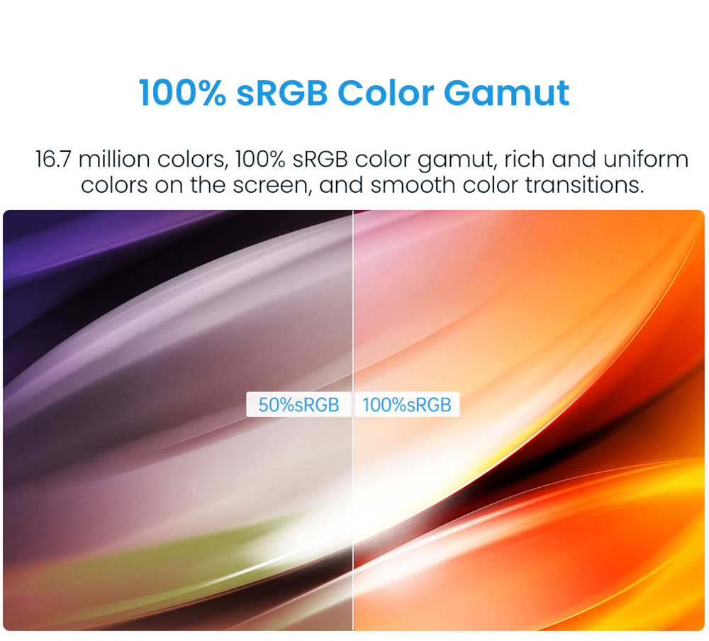 AOSIMAN 161FIJ 16.1 inch Portable Screen, 1920*1080 IPS Screen, 60Hz Refresh Rate, 100% sRGB, 1000:1 Contrast, 178° Viewing Angle