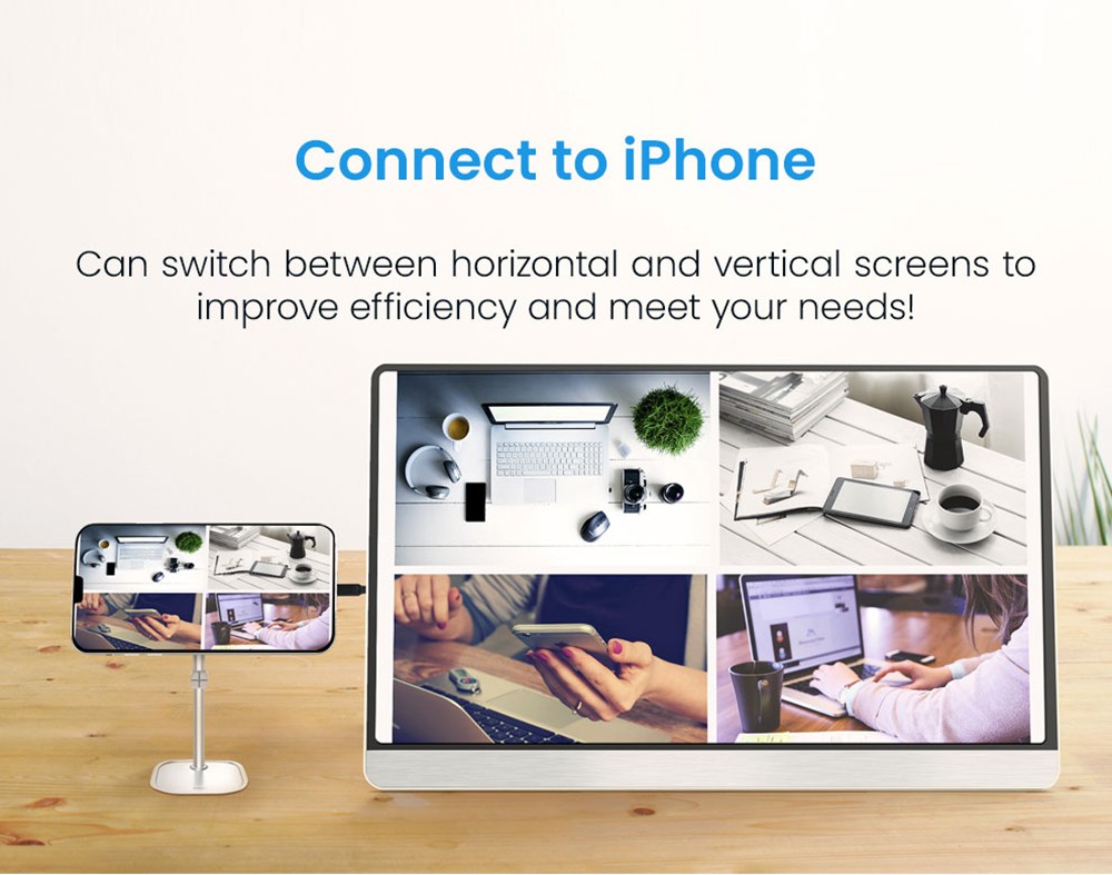 AOSIMAN 161FIJ 16.1 inch Portable Screen, 1920*1080 IPS Screen, 60Hz Refresh Rate, 100% sRGB, 1000:1 Contrast, 178° Viewing Angle