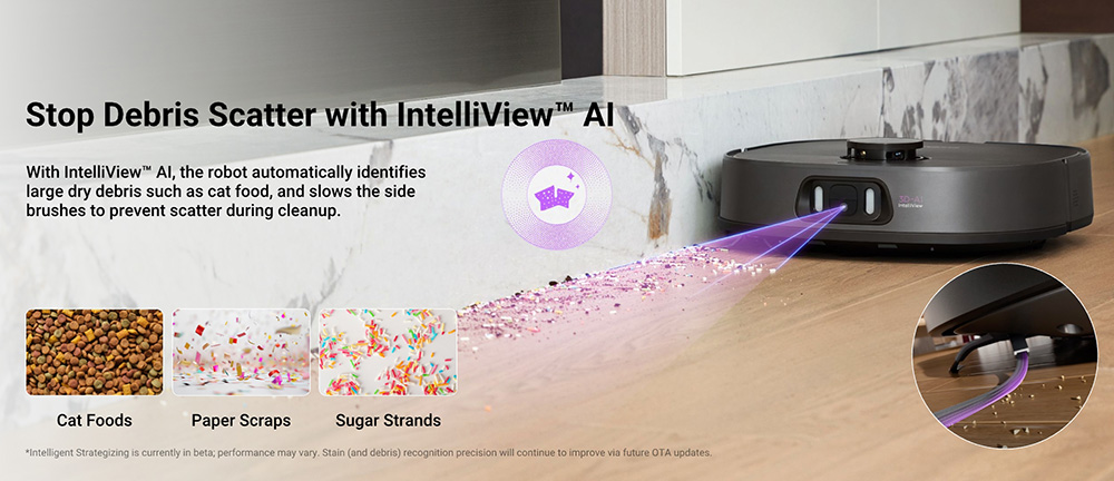 Eureka J15 Pro Ultra Robot Aspirateur et Laveur avec Base d'Auto-vidange, Aspiration 16.200Pa, Lavage à Eau Chaude & Séchage à l'Air, Anti-Enchevêtrement, Évitement d'Obstacles par IA, Noir