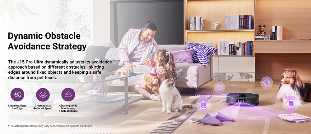 Eureka J15 Pro Ultra Robot Aspirateur et Laveur avec Base d'Auto-vidange, Aspiration 16.200Pa, Lavage à Eau Chaude & Séchage à l'Air, Anti-Enchevêtrement, Évitement d'Obstacles par IA, Noir