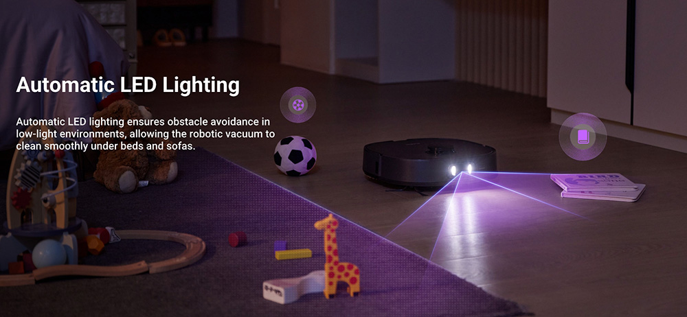 Eureka J15 Pro Ultra Robot Aspirateur et Laveur avec Base d'Auto-vidange, Aspiration 16.200Pa, Lavage à Eau Chaude & Séchage à l'Air, Anti-Enchevêtrement, Évitement d'Obstacles par IA, Noir