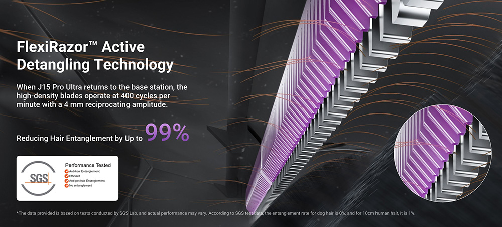 Eureka J15 Pro Ultra Robot Aspirateur et Laveur avec Base d'Auto-vidange, Aspiration 16.200Pa, Lavage à Eau Chaude & Séchage à l'Air, Anti-Enchevêtrement, Évitement d'Obstacles par IA, Noir