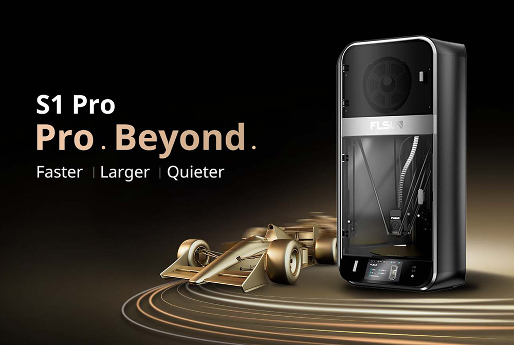 FLSUN S1 Pro Imprimante 3D Delta Ultra-Rapide 1200mm/s, 320*320*430mm, Détection Al, Nivellement Automatique, Firmware Klipper, Bloc Chaud Métallique 350℃, Chauffage par Zone Intelligente, Sécheur de Filament