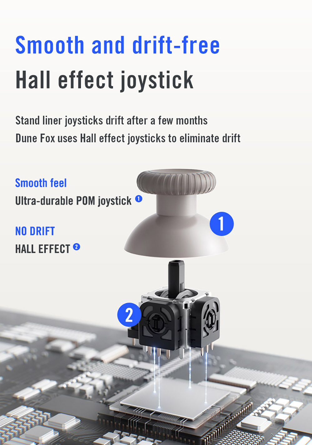 Flydigi Dune Fox Gaming Controller, Hall Effect Joystick & Trigger, 3 Modes Connection, Compatible with PC / Switch / Mobile