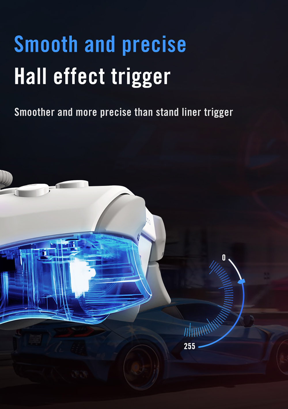 Flydigi Dune Fox Gaming Controller, Hall Effect Joystick & Trigger, 3 Modes Connection, Compatible with PC / Switch / Mobile