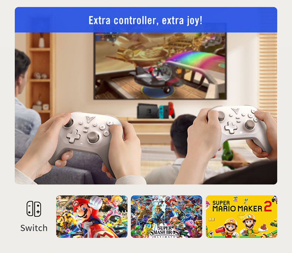 Flydigi Dune Fox Gaming Controller, Hall Effect Joystick & Trigger, 3 Modes Connection, Compatible with PC / Switch / Mobile