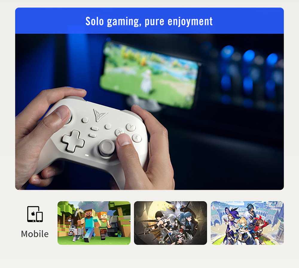 Flydigi Dune Fox Gaming Controller, Hall Effect Joystick & Trigger, 3 Modes Connection, Compatible with PC / Switch / Mobile