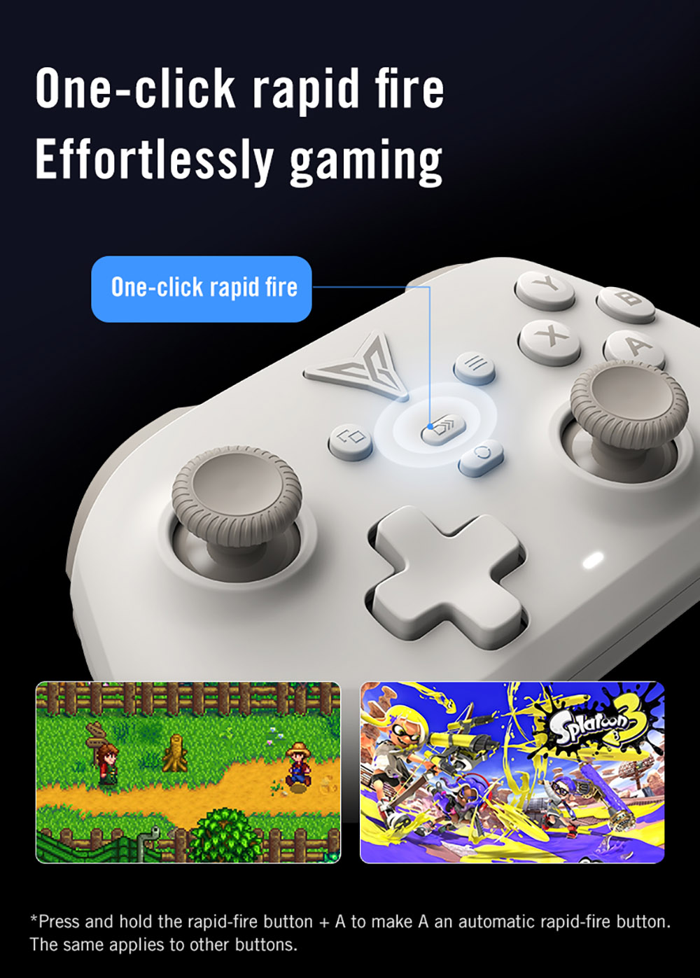 Flydigi Dune Fox Gaming Controller, Hall Effect Joystick & Trigger, 3 Modes Connection, Compatible with PC / Switch / Mobile