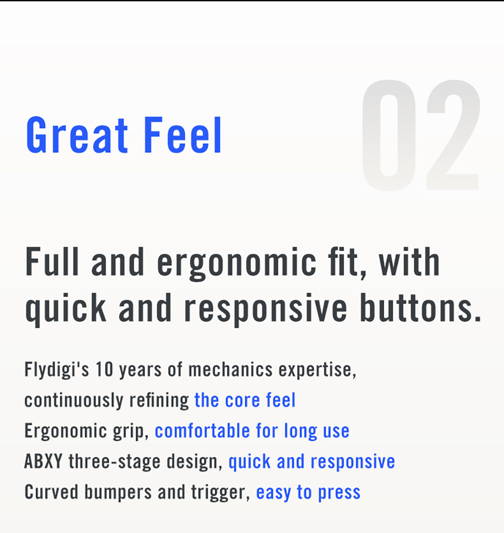 Flydigi Dune Fox Gaming Controller, Hall Effect Joystick & Trigger, 3 Modes Connection, Compatible with PC / Switch / Mobile