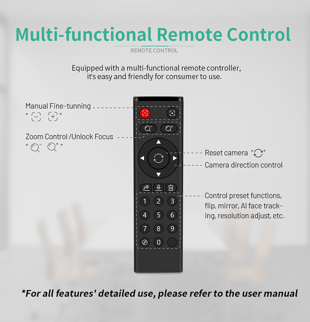 GUCEE G07-4K10X Plus Conference Webcam, 4K Ultra HD, 10x Optical Zoom, Auto Focus, HDR & 3D Noise Reduction