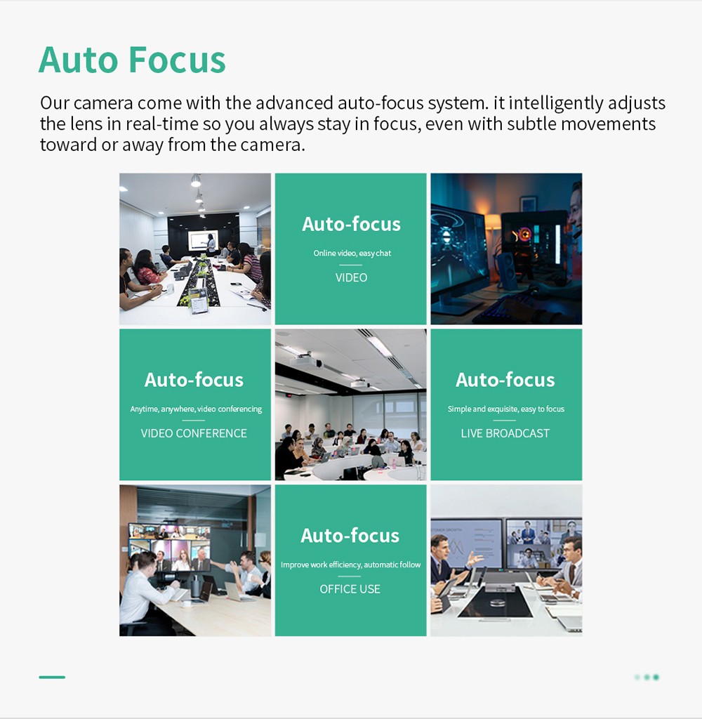 GUCEE G07-4K3X Plus Conference Webcam, 4K Ultra HD, 3x Optical Zoom, Auto Focus, HDR & 3D Noise Reduction