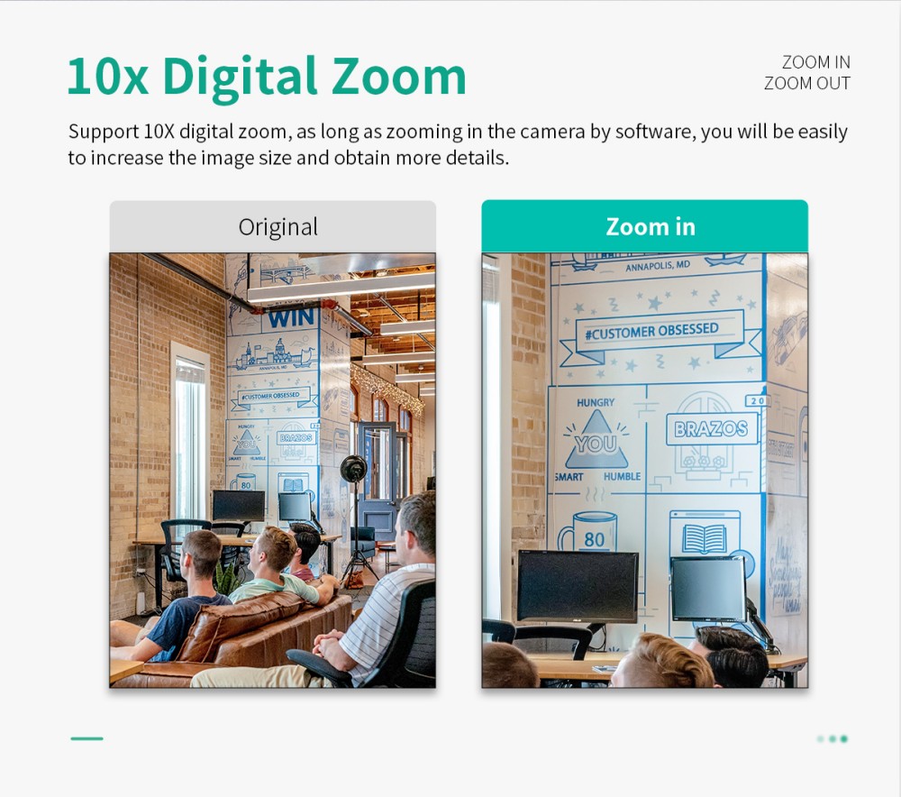 GUCEE HD83-4KAF All-in-one Audio-visual Webcam, 4K Ultra HD, Auto Focus, High Speed 30 F/S, 10x Digital Zoom, 88° Wide Angle, USB Plug and Play