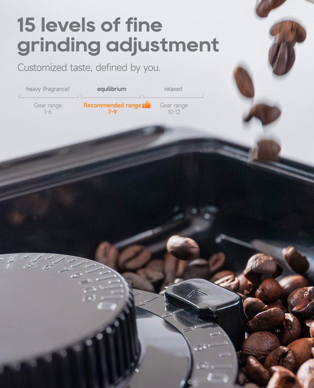 HiBREW H16 Machine à Espresso Automatique avec Moulin, Extraction 20Bar, Ecran Tactile 4.3inch, Réservoir à Lait amovible 1.5L