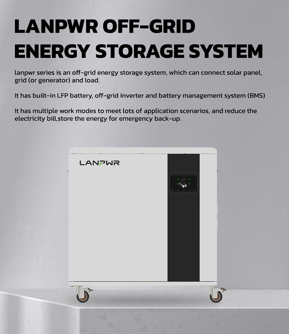 LANPWR UFox Plus 35E Solarkraftwerk, 3500 W 5120 Wh Solargenerator, LiFePO4-Batterie, Off-Grid-Wechselrichter, erweiterbar und APP-Steuerung