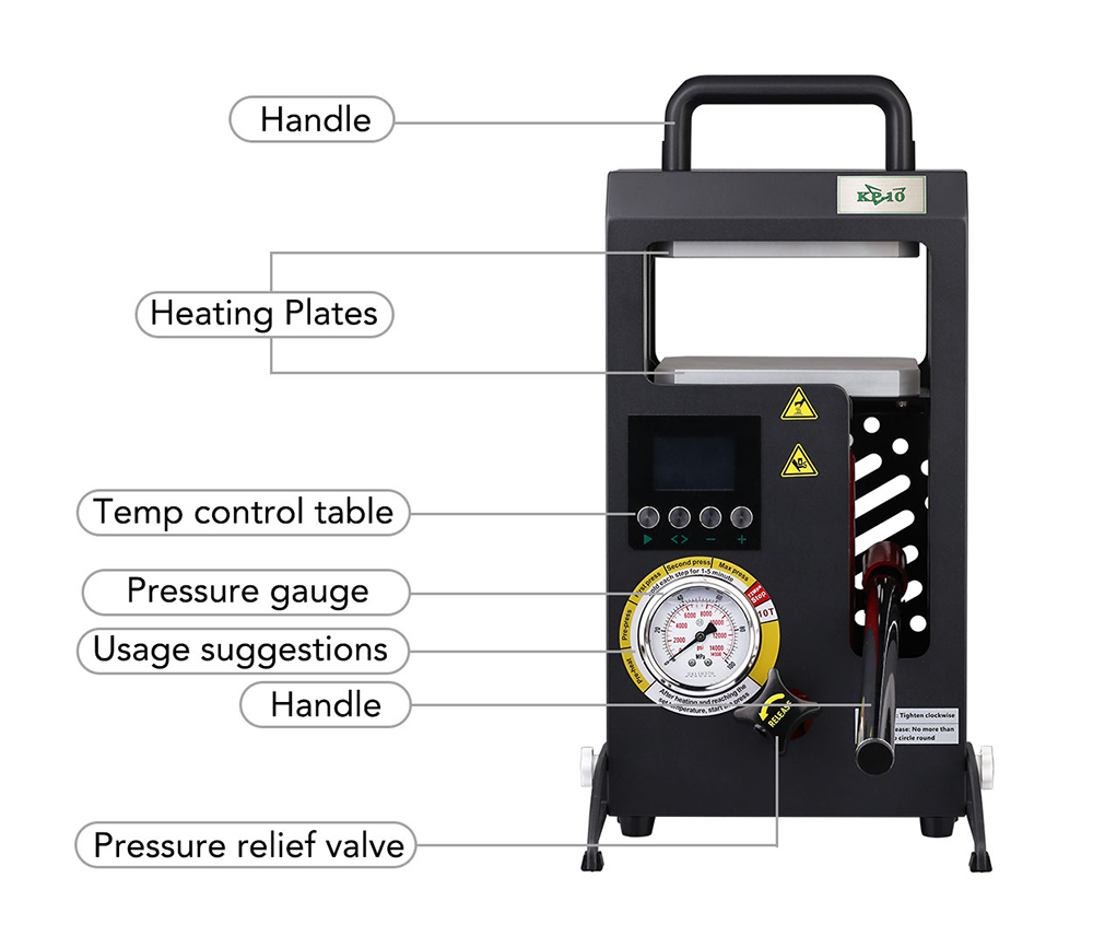 LTQ VAPOR KP-2 Heat Press Machine, 2-ton Dual Heating Plate with Temperature Control