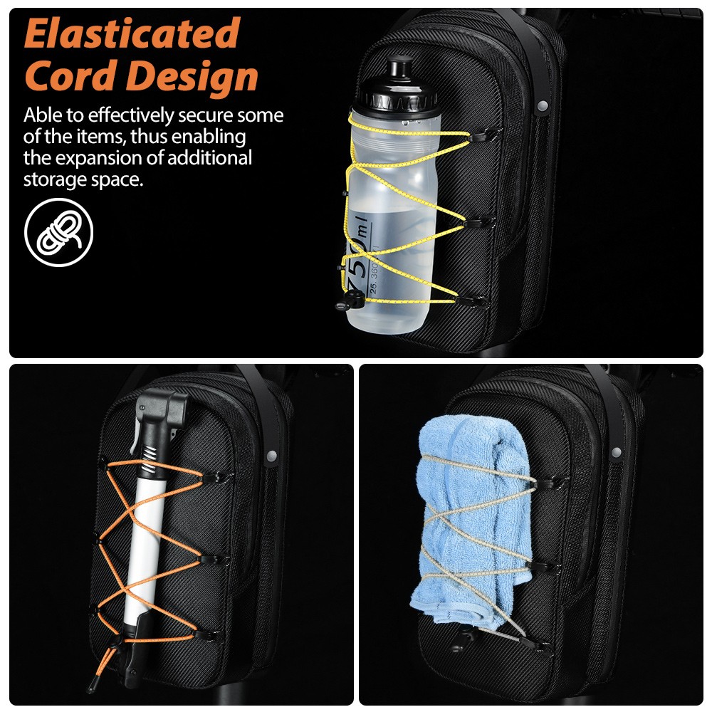 NEWBOLER BAG015 6L Electric Scooter Bag with 3 Drawstrings - Hook and Loop Type