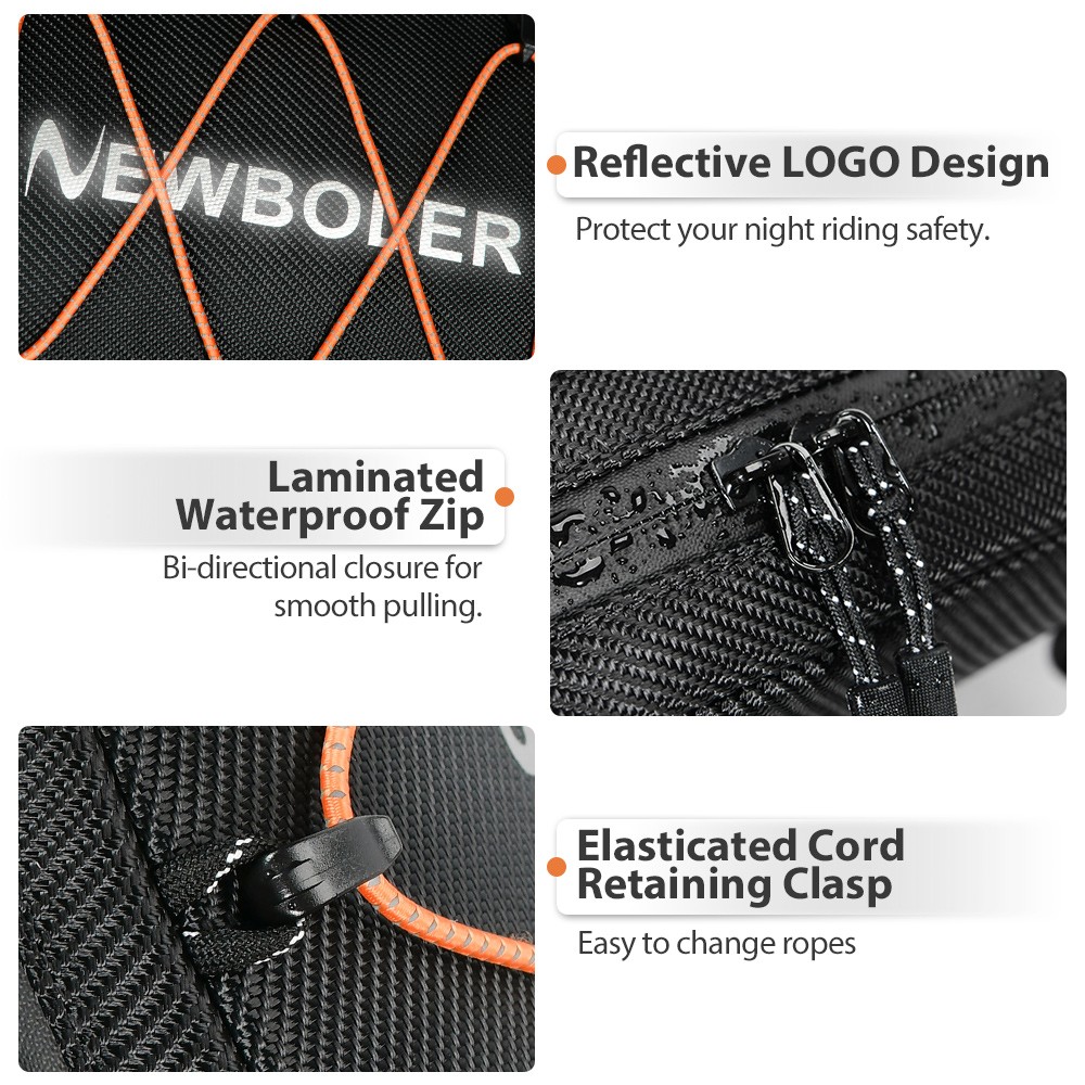 NEWBOLER BAG015 6L Electric Scooter Bag with 3 Drawstrings - Hook and Loop Type