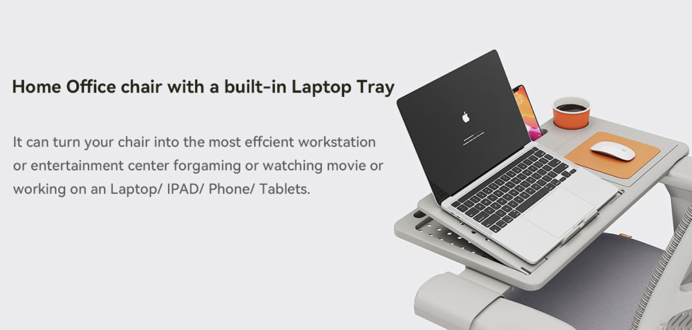 NEWTRAL MAGICH003 Ergonomischer Bürostuhl, automatisch mitlaufende Rückenlehne, adaptive Unterstützung des unteren Rückens, verstellbare Kopfstütze, grau