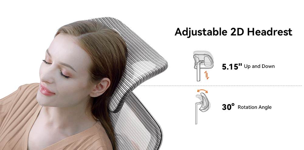 NEWTRAL MAGICH003 Ergonomischer Bürostuhl, automatisch mitlaufende Rückenlehne, adaptive Unterstützung des unteren Rückens, verstellbare Kopfstütze, grau