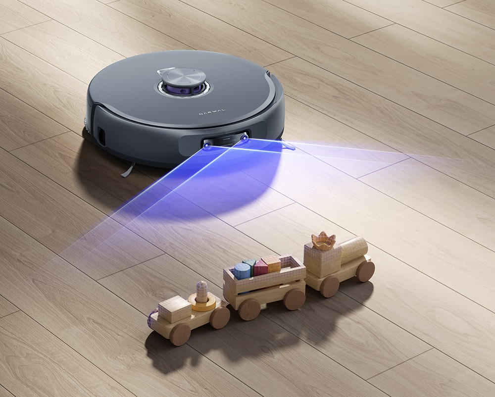 Narwal Freo Z10 Ultra Robot Vacuum with Self-emptying Base Station, 18,000Pa Suction, AI Vision, DirtSense Technology, Tangle-free Brush, 45-75°C Hot Water Wash, LDS Navigation, 8N Mopping, Gray