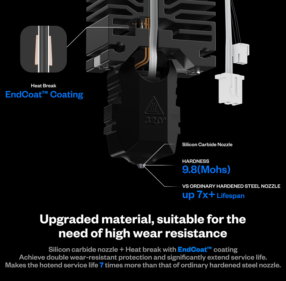 Phaetus Conch Hotend Plus for Bambu Lab X1/X1C, 0.6mm