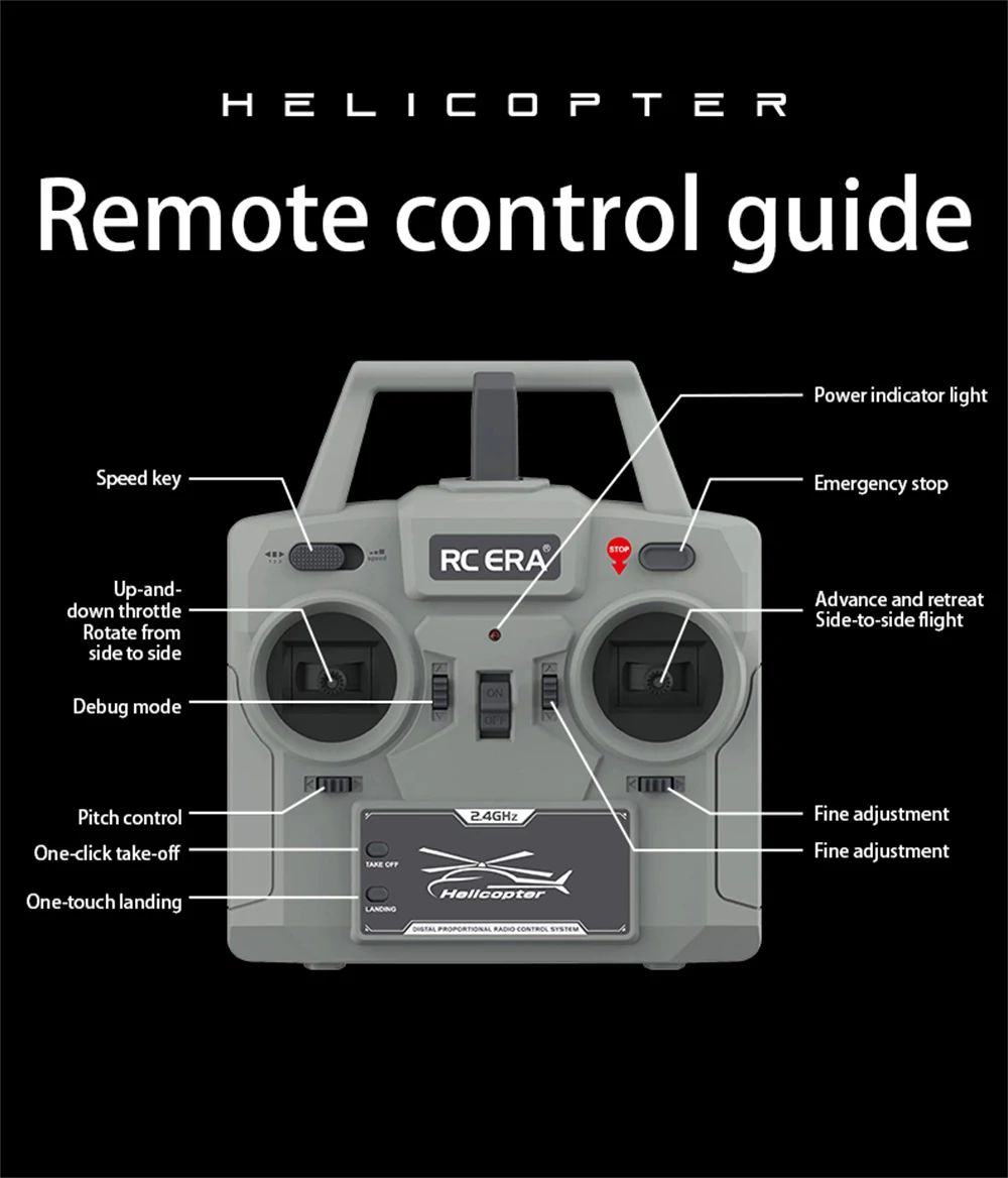 RC ERA C190 H145 150 Size Gyro Stabilized RC Helicopter - Red