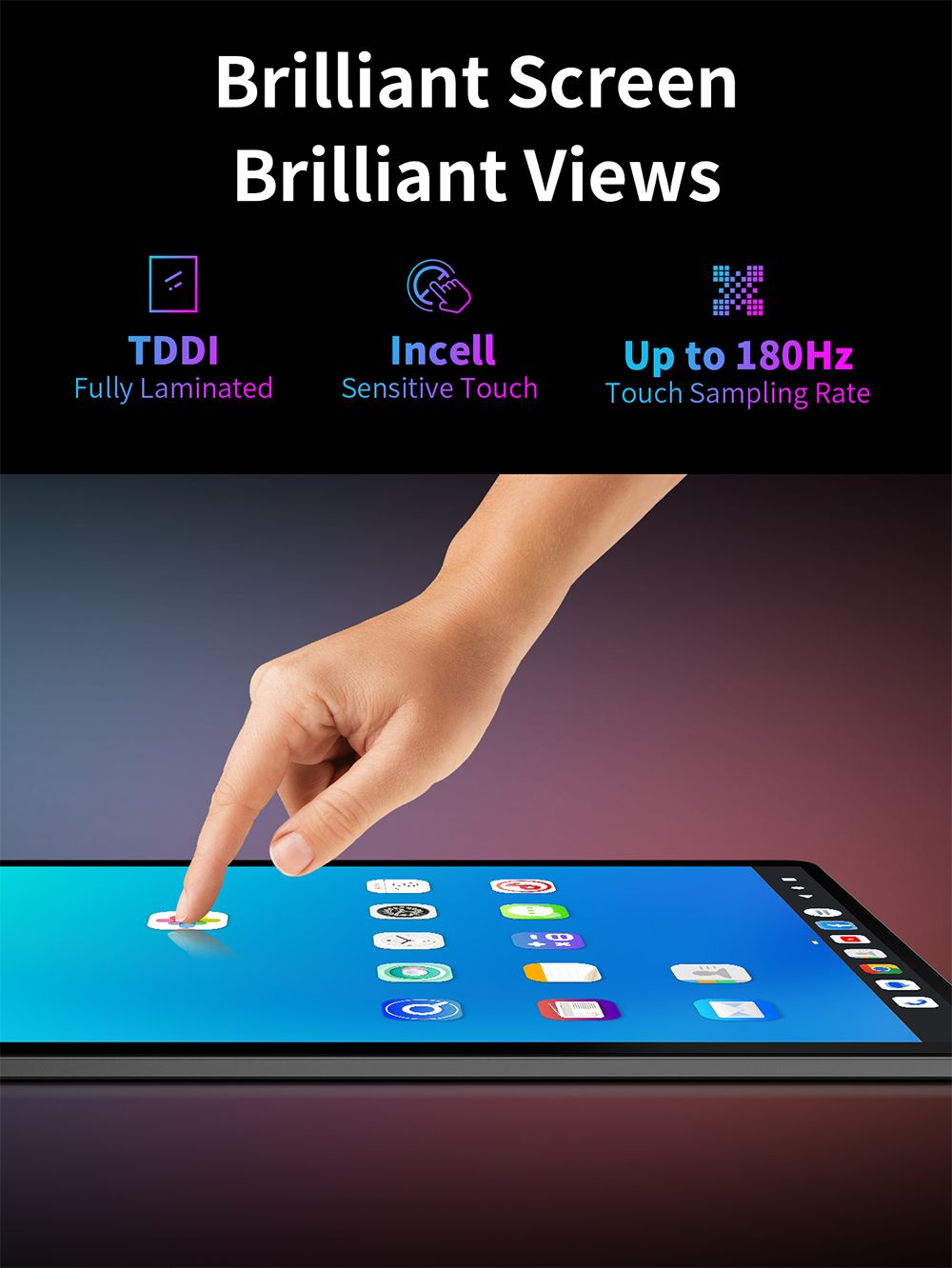 Teclast T50 Plus Android 14 Tablet, 11 Zoll 1920 x 1200 IPS-Bildschirm, 90 Hz Bildwiederholfrequenz, Unisoc T620 8 Core Max 2,2 GHz, 6 GB + 10 GB Erweiterungs-RAM 256 GB ROM, 2,4/5 GHz WiFi Bluetooth 5.0, 8000 mAh Akku, 13 MP + 8 MP + 0,3 MP Kamera, GPS/Galileo/GLONASS/BDS