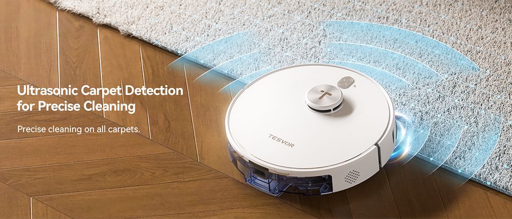 Tesvor S8 Max Robot Vacuum Cleaner, 3-in-1 Vacuum/Sweep/Mop, 8000Pa Super Suction, Up to 180min Runtime, Self-emptying, 2.5L Large Dust Bag, Remote/APP Control, LiDAR Navigation