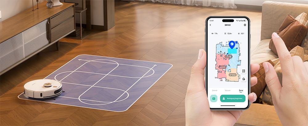 Tesvor S8 Max Robot Vacuum Cleaner, 3-in-1 Vacuum/Sweep/Mop, 8000Pa Super Suction, Up to 180min Runtime, Self-emptying, 2.5L Large Dust Bag, Remote/APP Control, LiDAR Navigation
