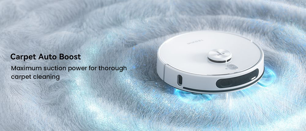 Tesvor S8 Max Robot Vacuum Cleaner, 3-in-1 Vacuum/Sweep/Mop, 8000Pa Super Suction, Up to 180min Runtime, Self-emptying, 2.5L Large Dust Bag, Remote/APP Control, LiDAR Navigation
