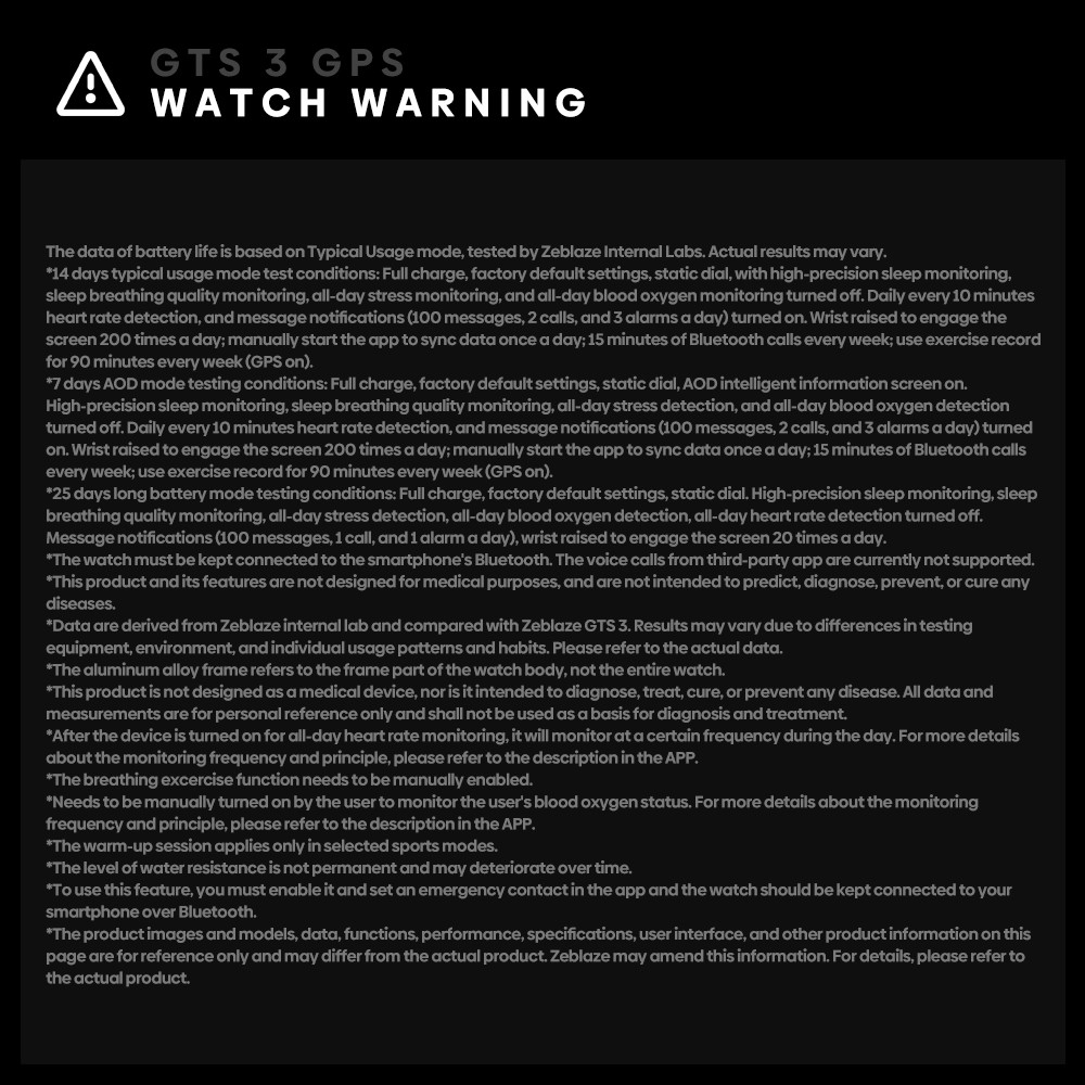 Zeblaze GTS 3 GPS Smartwatch, 2.01 inch Screen, GPS Tracking, Health & Sleep Monitoring, 60+ Sports Modes, Bluetooth Calling - Beige