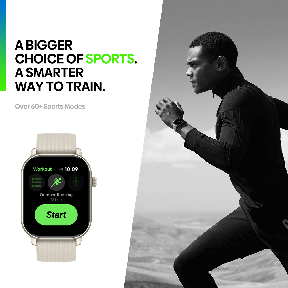 Zeblaze GTS 3 GPS Smartwatch, 2.01 inch Screen, GPS Tracking, Health & Sleep Monitoring, 60+ Sports Modes, Bluetooth Calling - Beige