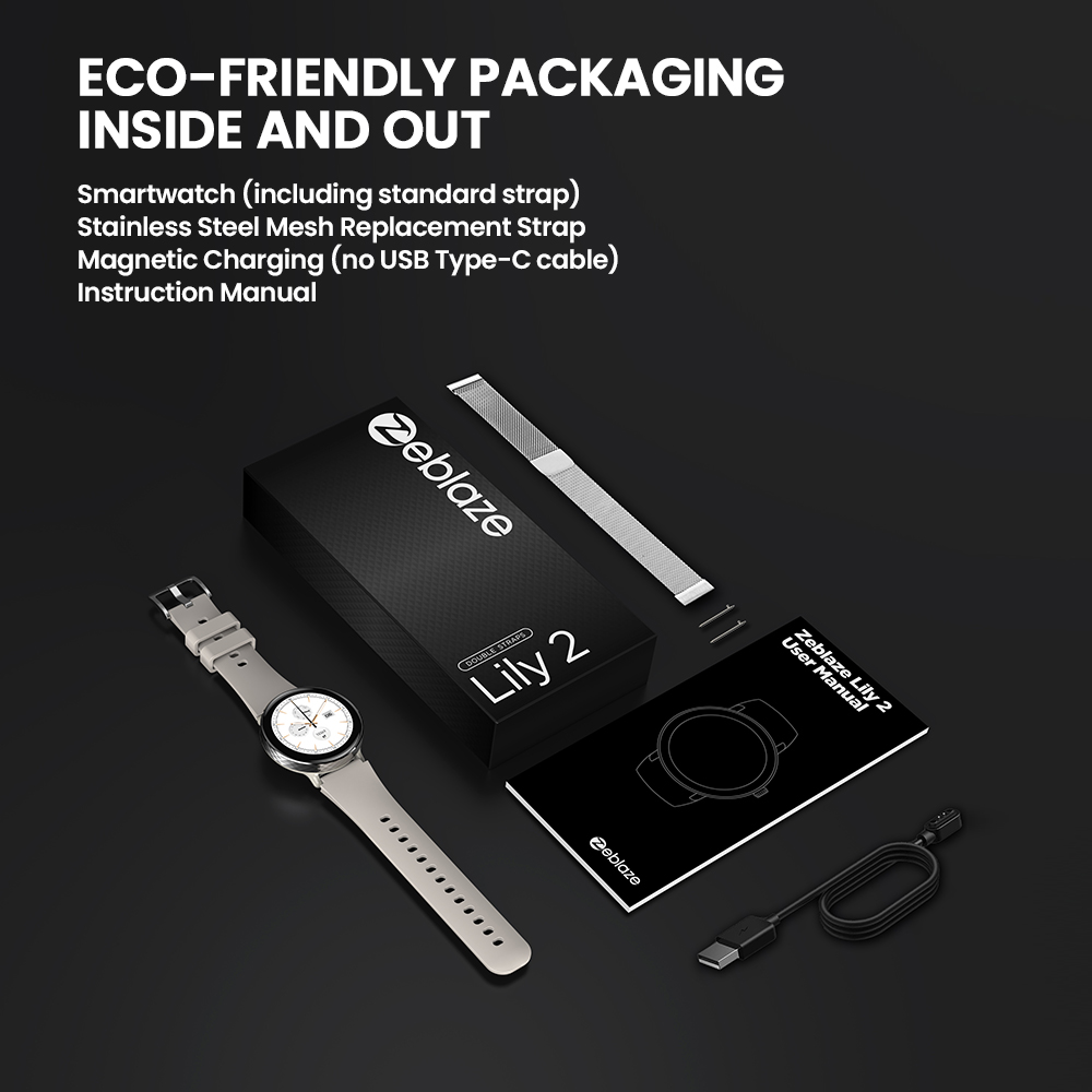 Zeblaze Lily 2 Smartwatch for Women, 1.2 inch AMOLED Touchscreen, Health Monitoring & Menstrual Cycle Tracking, 120+ Sports Modes, Bluetooth Calling - Pink